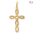 14K Gold Laser Designed Cross Pendant