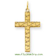 14K Gold Laser Designed Cross Pendant