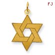 14K Gold Laser Designed Star of David Charm