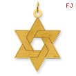 14K Gold Laser Designed Star of David Charm