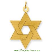 14K Gold Laser Designed Star of David Charm