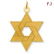 14K Gold Laser Designed Star of David Charm