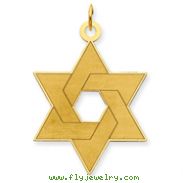 14K Gold Laser Designed Star of David Charm