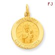 14K Gold Matka Boska Medal Charm