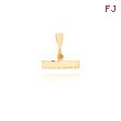 14K Gold Medium Diamond-Cut Top Charm