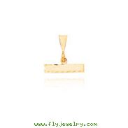 14K Gold Medium Diamond-Cut Top Charm