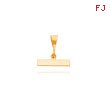 14K Gold Medium Polished Top Charm