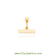 14K Gold Medium Polished Top Charm