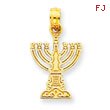 14K Gold Menorah Pendant