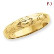 14K Gold Mens Claddaugh Ring