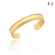 14K Gold Mill Grain Adjustable Toe Ring