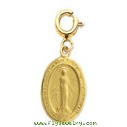 14K Gold Miraculous Medal Charm