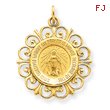 14K Gold Miraculous Medal Charm