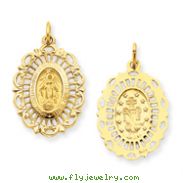 14K Gold Miraculous Medal Charm