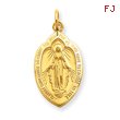 14K Gold Miraculous Medal Charm