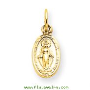 14K Gold Miraculous Medal Charm