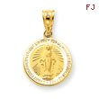 14K Gold Miraculous Medal Pendant