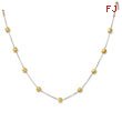 14K Gold Murano Glass 6x8mm Bead Necklace