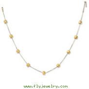 14K Gold Murano Glass 6x8mm Bead Necklace