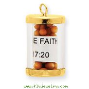 14K Gold Mustard Seeds Charm