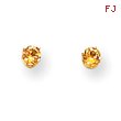 14K Gold November Citrine Post Earrings