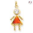 14K Gold November Girl Gemstone Charm