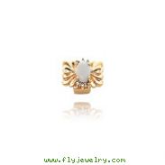 14K Gold Opal & Diamond Bracelet Slide