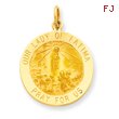 14K Gold Our Lady of Fatima Medal Charm