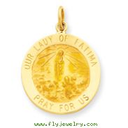 14K Gold Our Lady of Fatima Medal Charm