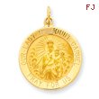 14K Gold Our Lady of Mt. Carmel Medal Charm