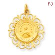 14K Gold Our Lady Of The Assumption Medal Pendant