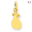 14K Gold Pear Charm