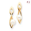 14K Gold Pearl Earring