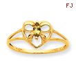 14K Gold Peridot August Birthstone Ring