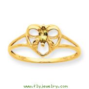 14K Gold Peridot August Birthstone Ring