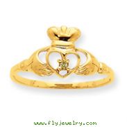 14K Gold Peridot August Birthstone Ring
