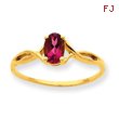 14K Gold Pink Tourmaline October Ring