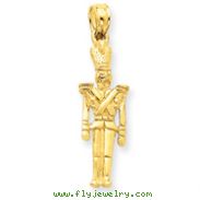 14K Gold Polished 3-D Toy Soldier Pendant