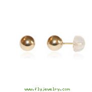 14K Gold Polished 5mm Ball Post Earrings