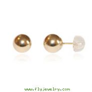 14K Gold Polished 7mm Ball Post Earrings