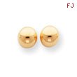 14K Gold Polished 7mm Ball Post Earrings