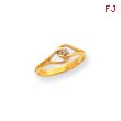 14K Gold Polished AA Diamond Ring