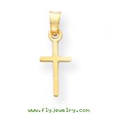14K Gold Polished Cross Charm
