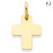 14K Gold Polished Cross Charm