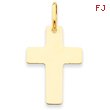 14K Gold Polished Cross Charm