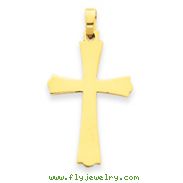 14K Gold Polished Cross Charm