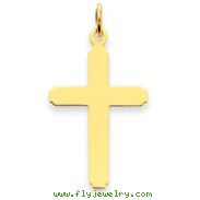 14K Gold Polished Cross Pendant