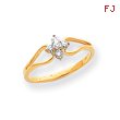 14K Gold Polished Diamond Ring