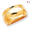 14K Gold Polished Dome Ring