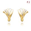 14K Gold Polished Fancy Post Earrings